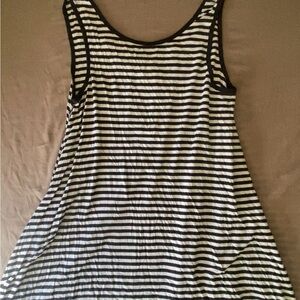 American Eagle Outfitters Black and White Striped Midi Dress